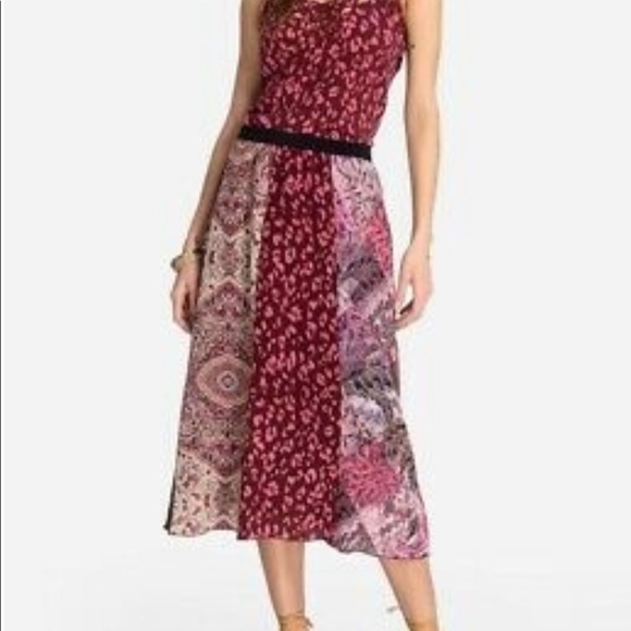 COPY - Johnny Was Silk Paneled Valencia Skirt Red NWT